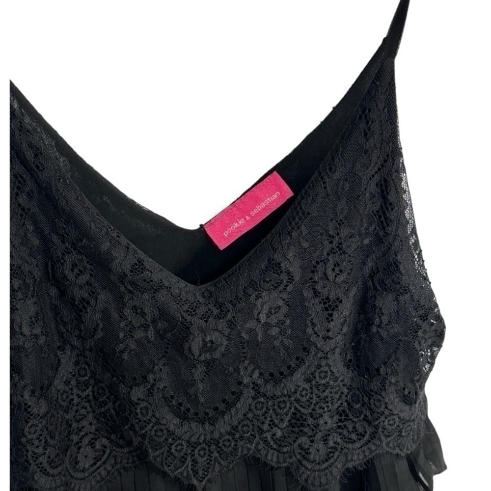 Pookie And Sebastian Ruffle Tiered Lace Dress Size Small Like New Cocktail Dress - Picture 3 of 6